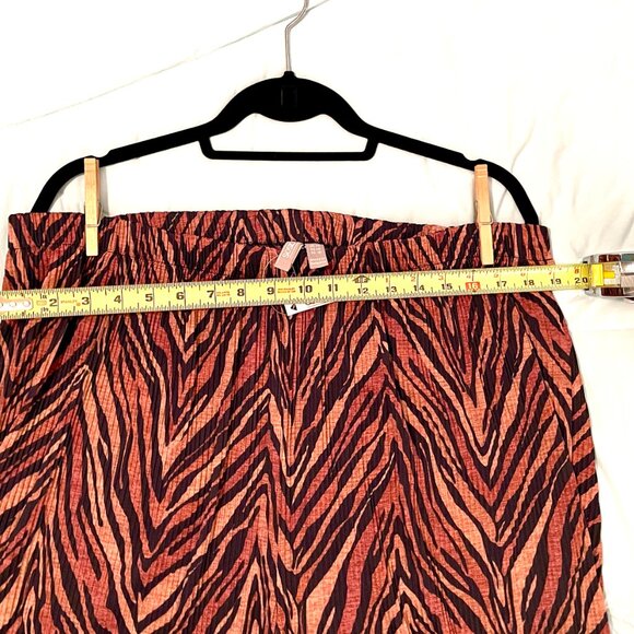 NWT - Asos - Plisee Palazzo Pants - Tiger striped - 16 Curve - Picture 5 of 6